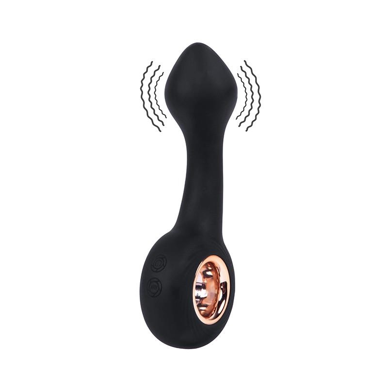 Wibrujący plug analny 14 cm z 12 programami wibracji i silikonową powłoką - 4