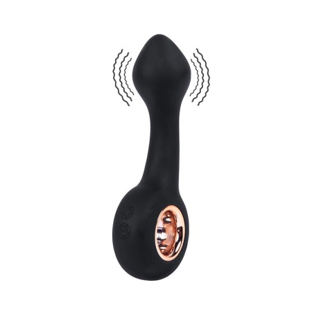 Wibrujący plug analny 14 cm z 12 programami wibracji i silikonową powłoką - 4