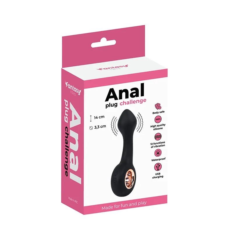 Wibrujący plug analny 14 cm z 12 programami wibracji i silikonową powłoką - 5