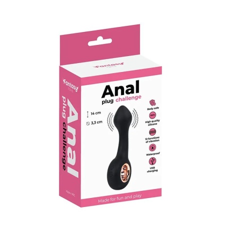 Wibrujący plug analny 14 cm z 12 programami wibracji i silikonową powłoką - 5