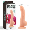 Dildo Navigato-Flesh 22 cm z przyssawką i antybakteryjną powierzchnią - 6