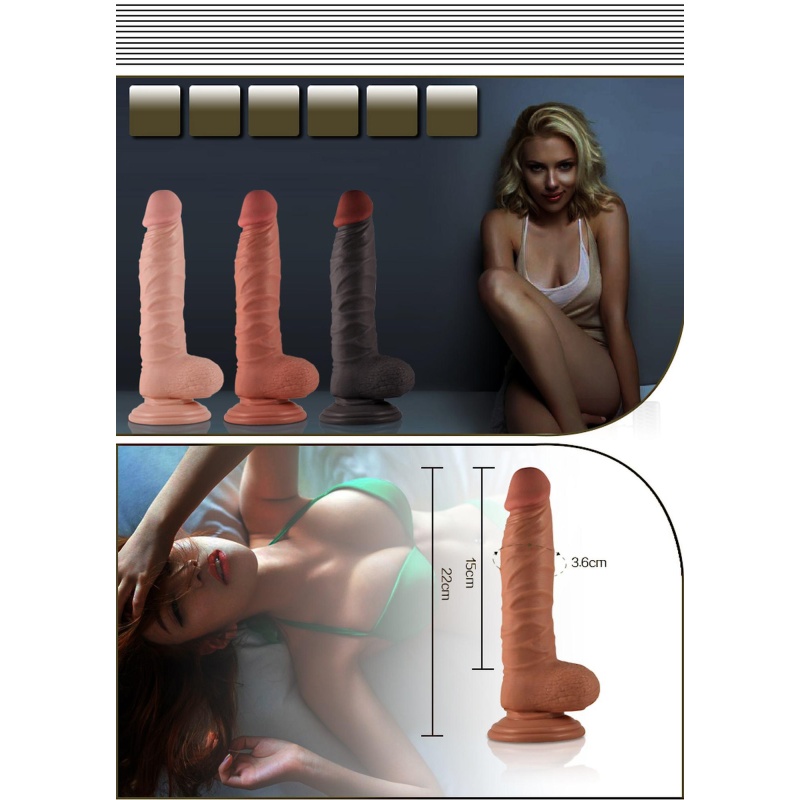 Real Extreme Dildo 21,6 cm cielisty - 3
