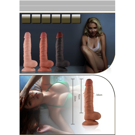 Real Extreme Dildo 21,6 cm cielisty - 3