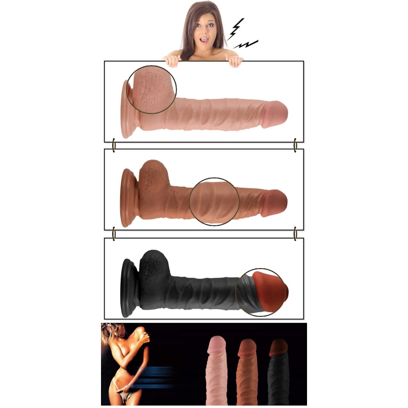 Real Extreme Dildo 21,6 cm cielisty - 4