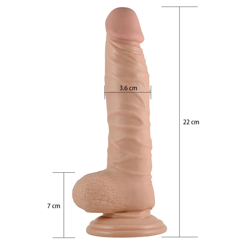 Real Extreme Dildo 21,6 cm cielisty - 7