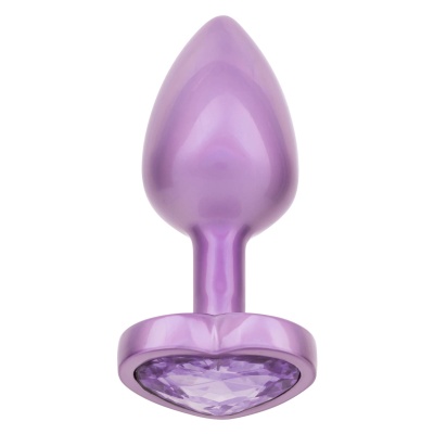 Korek analny Diamond Heart Plug Small z kryształowym sercem 6 cm - 1