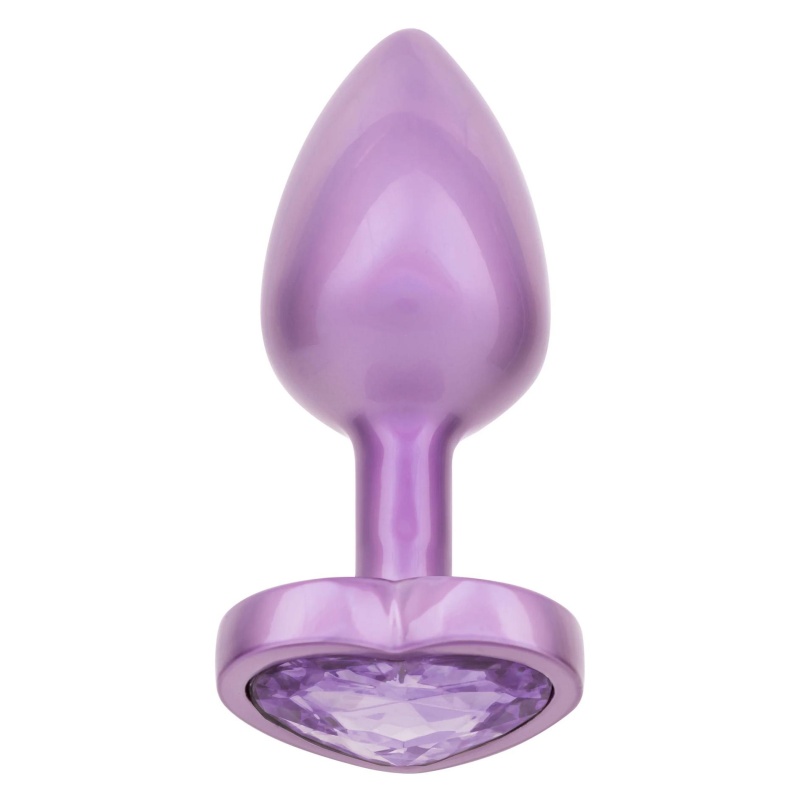 Korek analny Diamond Heart Plug Small z kryształowym sercem 6 cm - 1