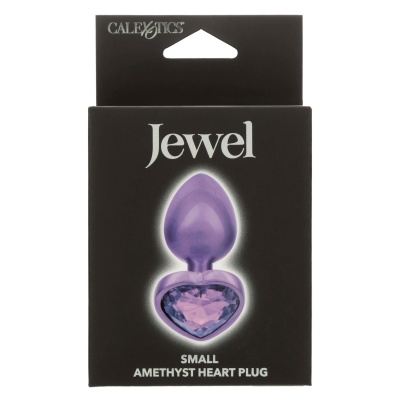 Korek analny Diamond Heart Plug Small z kryształowym sercem 6 cm - 1 2