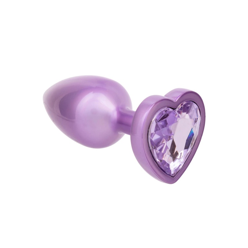 Korek analny Diamond Heart Plug Small z kryształowym sercem 6 cm - 6