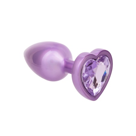 Korek analny Diamond Heart Plug Small z kryształowym sercem 6 cm - 6