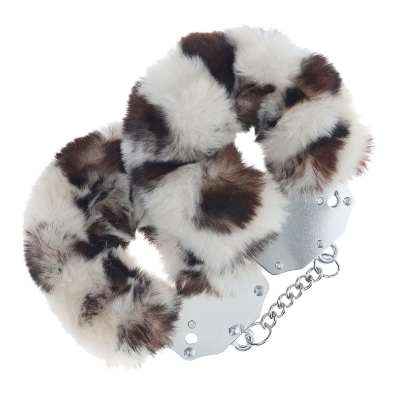 Heavy-duty Fluffy Handcuffs - Snow Leopard - 1