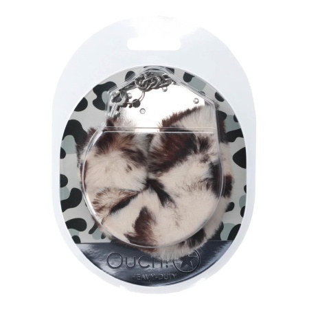Heavy-duty Fluffy Handcuffs - Snow Leopard - 2