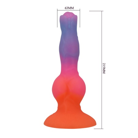 Dildo silikonowe Hercules 21,5 cm z teksturą i przyssawką - 7