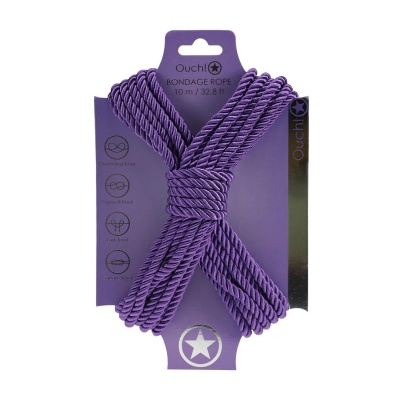 Polyester Bondage Rope - 32.8 ft / 10 m - Purple - 1