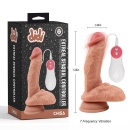 Sensual Controller - realistyczne dildo wibracyjne z silikonem dual density i odłączanym kontrolerem, 18,5 cm - 4