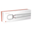 Masażer Le Wand Pearl White – akumulatorowa różdżka z silikonową głowicą, długość 33,5 cm - 1