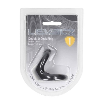 Double O Silicone Cockring - S - Black - 1 2