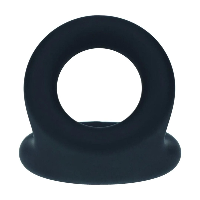 Opaska erekcyjna Double O Silicone Cockring S - podwójna pętla, silikon, czarna - 6