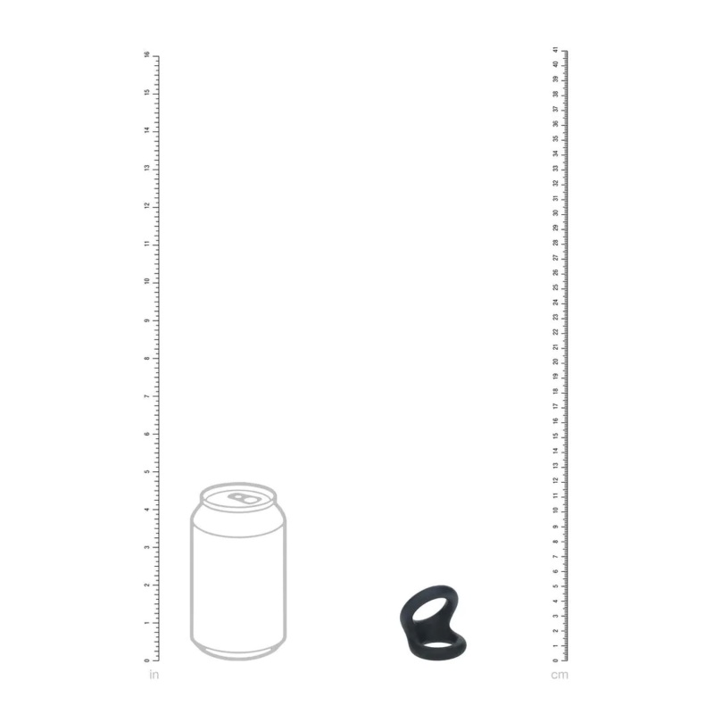Double O Silicone Cockring - S - Black - 7