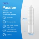 Prezerwatywy użebrowane Passion 52 mm (3 sztuki) - naturalne - 3