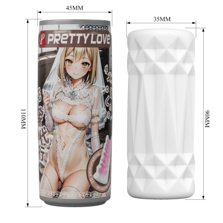 Masturbator w kształcie puszki z wkładem TPR i obudową ABS o wysokości 11 cm - 9