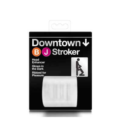Stroker X5 Men Downtown BJ - rozciągliwy, żebrowany, długość 3,8 cm - 1