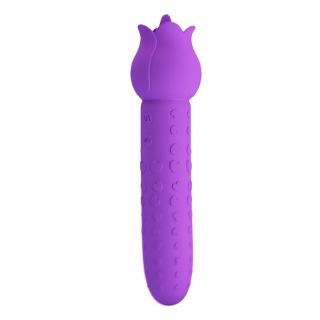 Wibrator Dannell Extreme Series 2 w 1 z funkcją lizania, silikon medyczny, 16,3 cm x 4 cm - 4