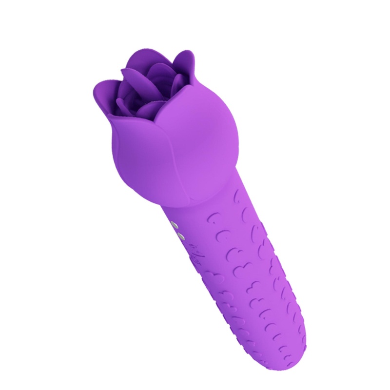 Wibrator Dannell Extreme Series 2 w 1 z funkcją lizania, silikon medyczny, 16,3 cm x 4 cm - 5