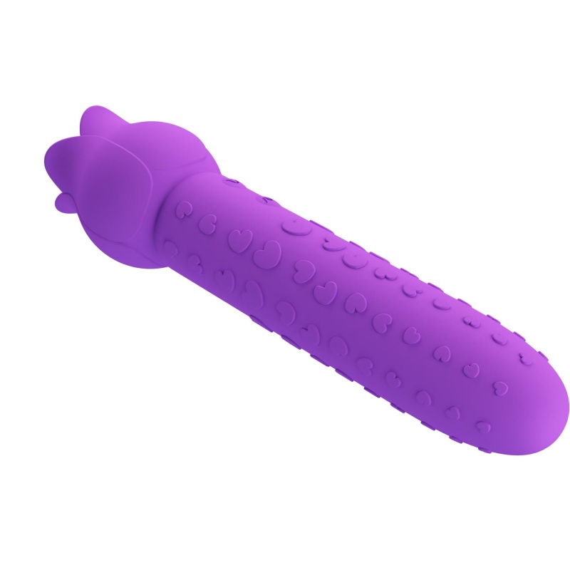 Wibrator Dannell Extreme Series 2 w 1 z funkcją lizania, silikon medyczny, 16,3 cm x 4 cm - 6