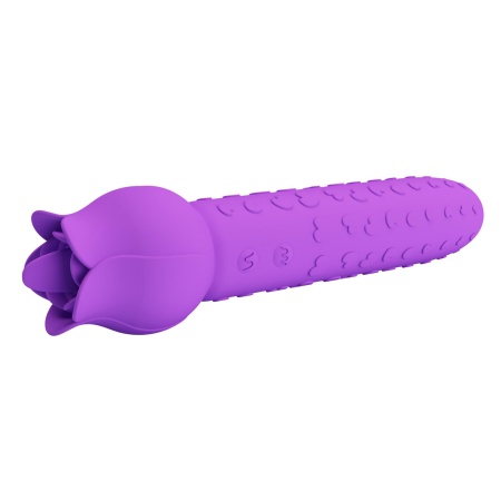 Wibrator Dannell Extreme Series 2 w 1 z funkcją lizania, silikon medyczny, 16,3 cm x 4 cm - 7
