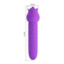 Wibrator Dannell Extreme Series 2 w 1 z funkcją lizania, silikon medyczny, 16,3 cm x 4 cm - 9