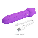 Wibrator Dannell Extreme Series 2 w 1 z funkcją lizania, silikon medyczny, 16,3 cm x 4 cm - 11