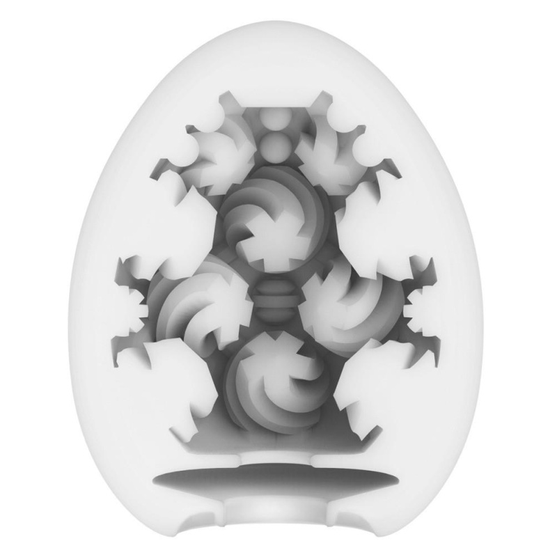Masturbator jednorazowy Egg Curl - spiralna struktura żebrowa, 7 cm, zestaw 6 szt. - 2