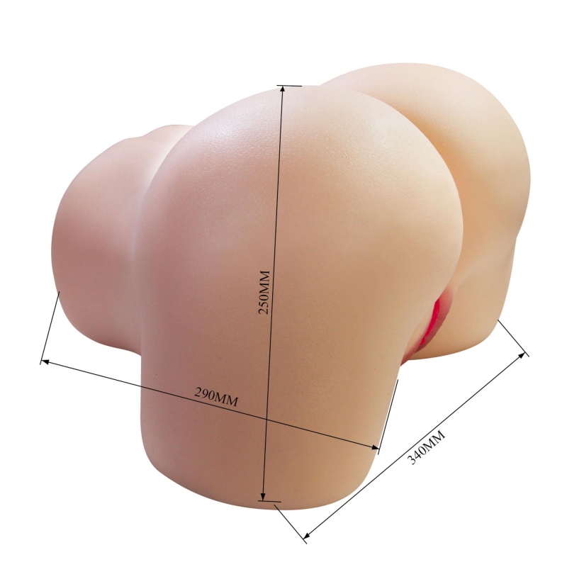 Masturbator dwukanałowy Julia z technologią Sort Skin, 34 cm - 8