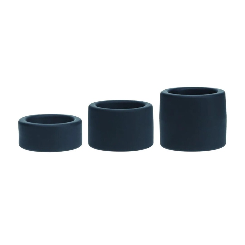 Liquid Silicone Ball Strap Set of 3 - S/M/L - Black - 4