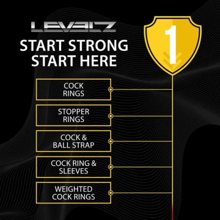 Liquid Silicone Ball Strap Set of 3 - S/M/L - Black - 6