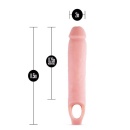 Nakładka Wydłużająca Penisa Performance 11,5" - Żeberkowana Osłona TPE z Paskiem na Mosznę, 21,6 cm - 3
