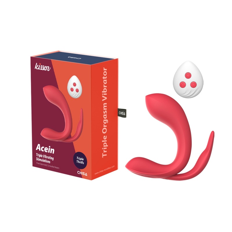 Wibrator z potrójną stymulacją Acein - 3 silniki, 10 trybów wibracji, długość 10,8 cm - 1