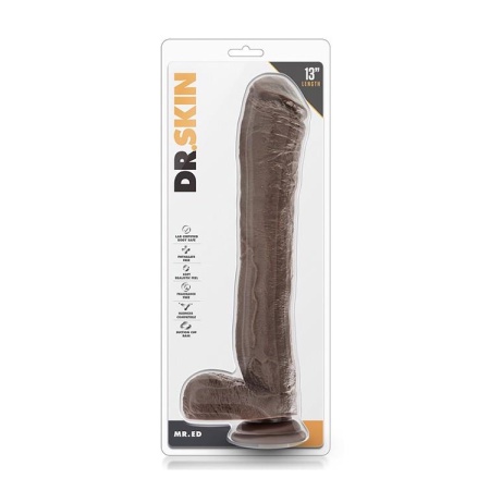 DR. SKIN MR. ED 13INCH DILDO CHOCOLATE - 1
