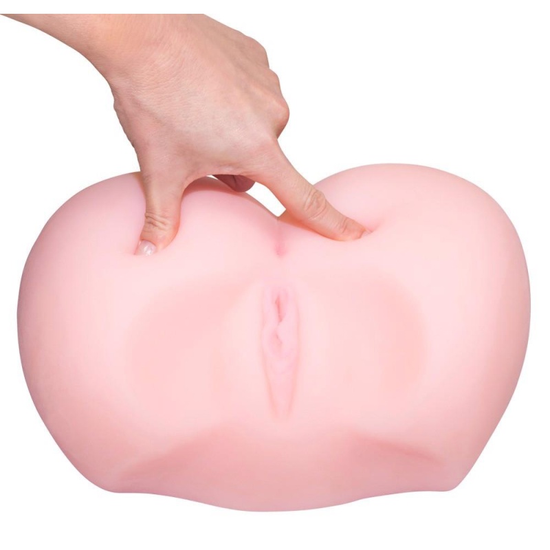 Masturbator Fuck me Doggy Style – dwukanałowa imitacja pośladków z TPE, 19 × 27,5 × 13 cm - 7