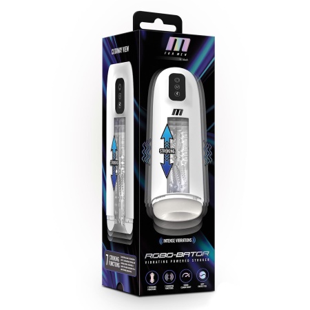 Masturbator męski M FOR MEN ROBO-BATOR WHITE - 7 trybów wibracji i 7 trybów stymulacji, długość całkowita 25,4 cm - 1