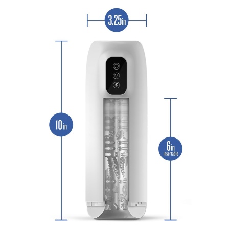 Masturbator męski M FOR MEN ROBO-BATOR WHITE - 7 trybów wibracji i 7 trybów stymulacji, długość całkowita 25,4 cm - 3