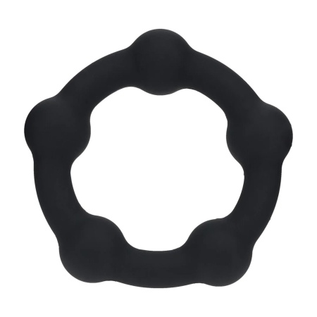 Beaded Silicone Cockring - M - 35mm - Black - 1