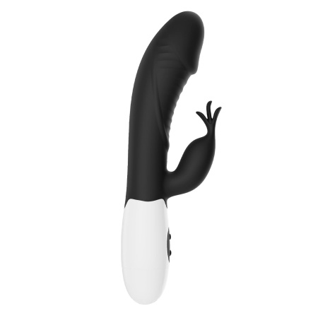 Rasmussen Dual Vibrator Black Edition - elastyczny podwójny stymulator punktu G i łechtaczki, 30 trybów, 19,8 cm - 3