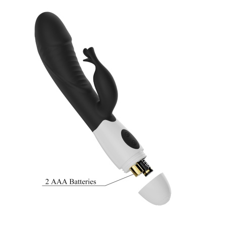 Rasmussen Dual Vibrator Black Edition - elastyczny podwójny stymulator punktu G i łechtaczki, 30 trybów, 19,8 cm - 8