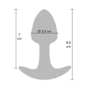 Korek analny Crystal Butt Plug Small z szeroką podstawą, 8,5 cm - 3