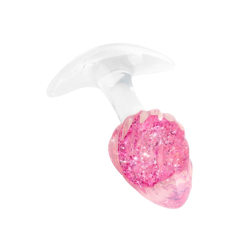 Korek analny Crystal Butt Plug Small z szeroką podstawą, 8,5 cm - 4