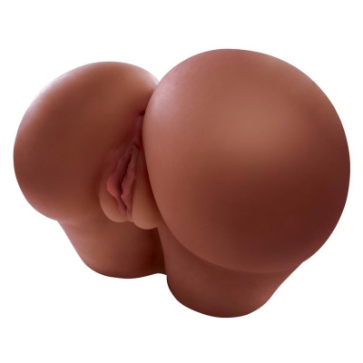 Masturbator Fuck My Silly Bubble Butt – realistyczne pośladki z podwójnym otworem (pochwowym i analnym), TPR, wysokość 30,5 cm - 1 2