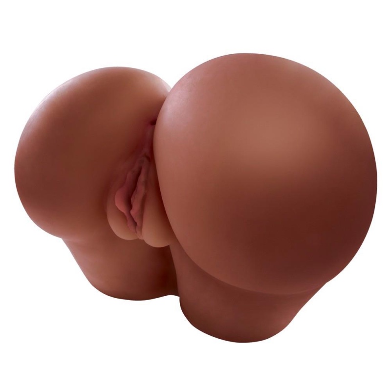 Masturbator Fuck My Silly Bubble Butt – realistyczne pośladki z podwójnym otworem (pochwowym i analnym), TPR, wysokość 30,5 cm - 2