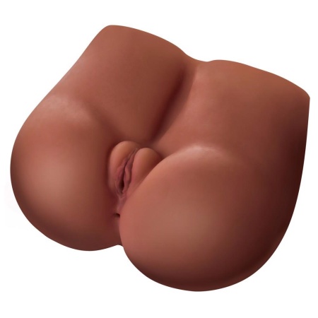 Masturbator Fuck My Silly Bubble Butt – realistyczne pośladki z podwójnym otworem (pochwowym i analnym), TPR, wysokość 30,5 cm - 4